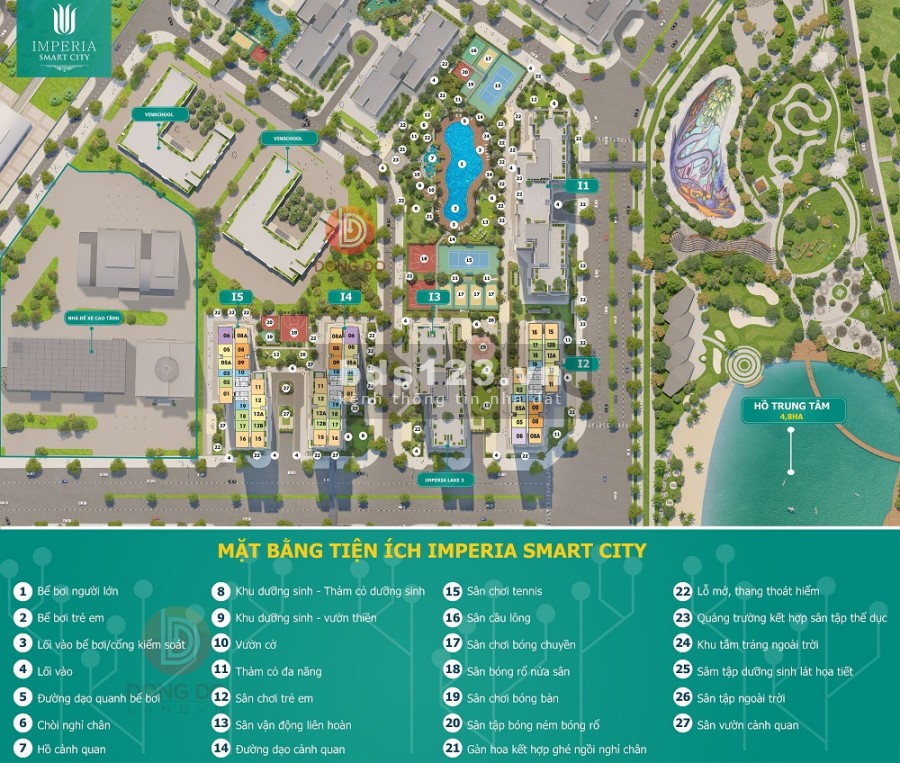 Imperia Smart City căn hộ 2PN+1(2 WC) lô góc tầng thấp giá chỉ từ 2.6 tỷ hướng mát, view đẹp nhất