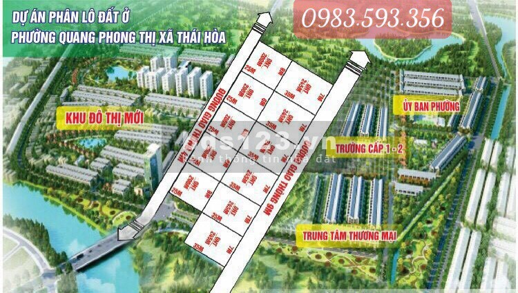 Đất rẻ đẹp Thị xã Quang Phong, Thái Hòa, khu dân cư đông, giá thoả thuận