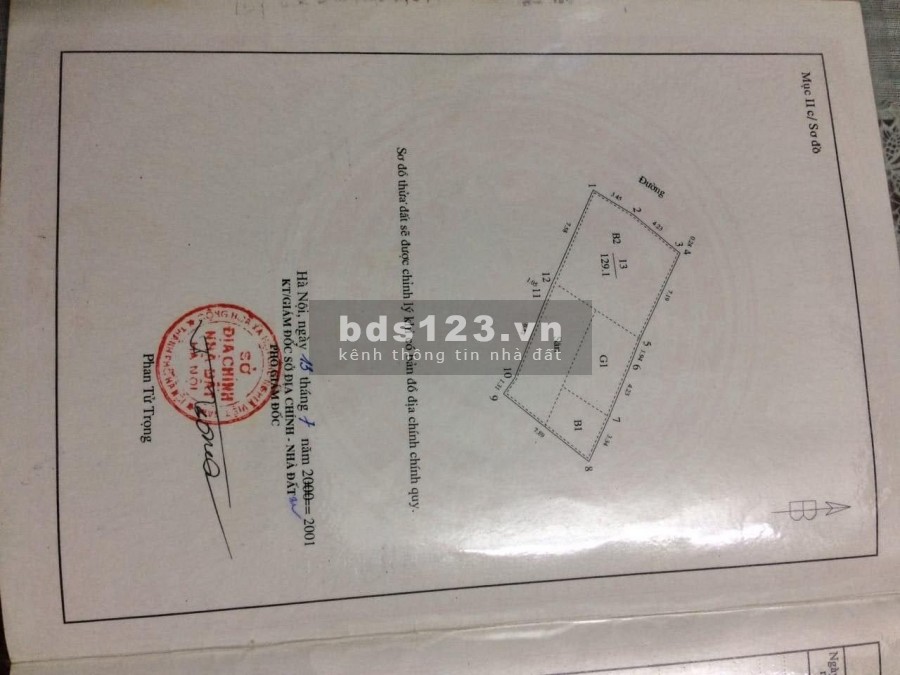 Bán lô đất đầu ngõ 254 Minh Khai, dt 129m2, mt 8m, ô tô đậu, giá đầu tư, pháp lí chuẩn