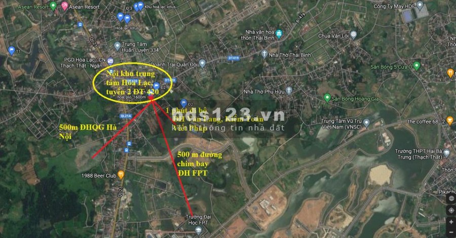 Tài chính từ 2tỷ có ngay hơn 200m đất vàng trong làng xây trọ Tại Hòa Lạc