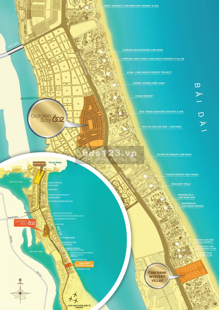 Đất nền View biển-Bãi Dài Cam Ranh giá chỉ từ 23tr/m2 - Golden Bay 602 CĐT Hưng Thịnh