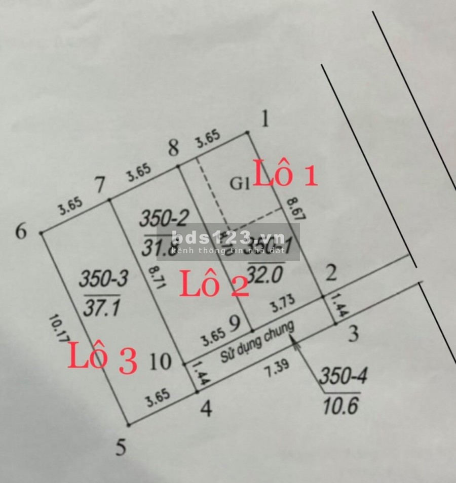 Bán 03 Mảnh Đất Thổ Cư Phân Lô Nguyễn Văn Cừ Long Biên giá bán 2,5 Tỷ