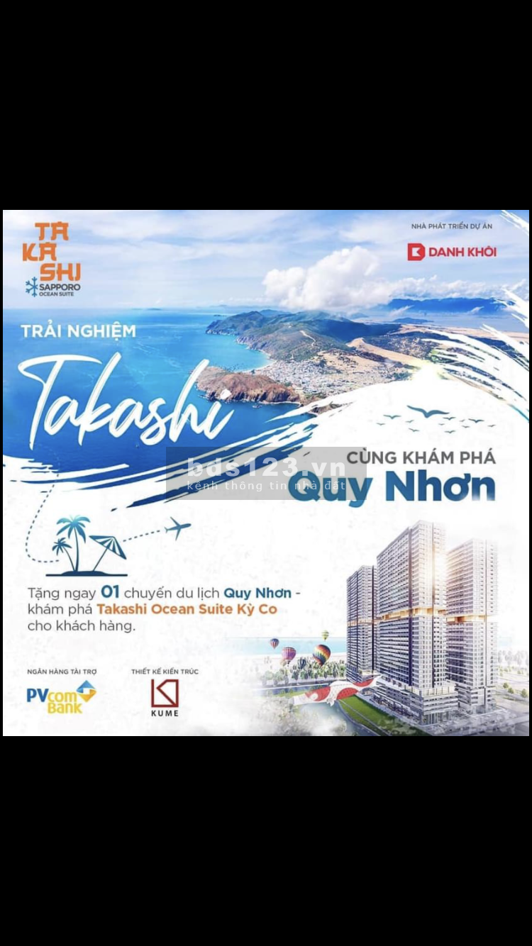 Takashi Ocean Suite Kỳ Co căn hộ nghĩ dưỡng cao cấp mặt tiền biển, tiện ích đủ
