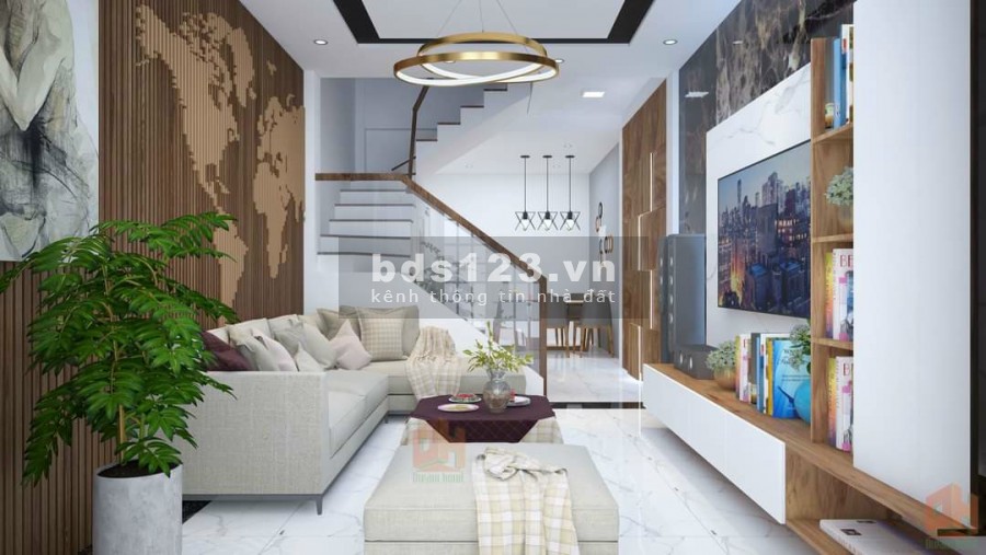 Bán nhà 1 trệt 2 lầu, sổ hồng riêng, ngay thành phố Dĩ An, khu dân cư đông đúc