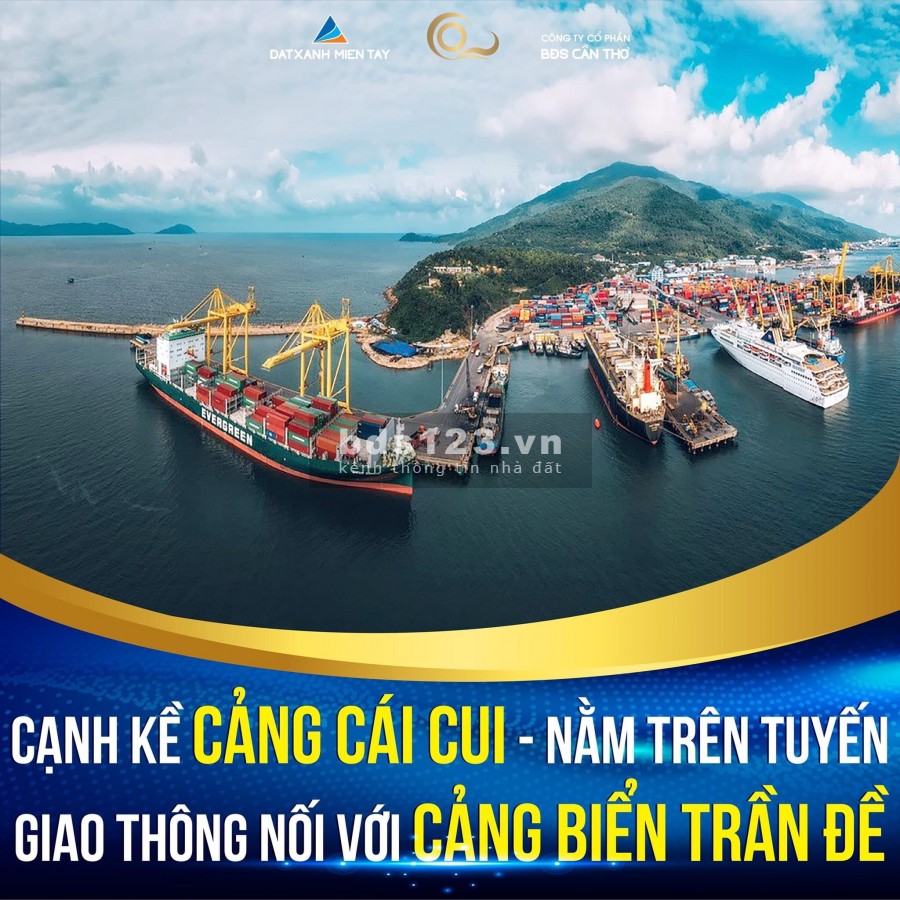 Bán nền biệt thự 290 mét vuông mặt tiền view 100% sông Hậu, sổ đỏ chính chủ