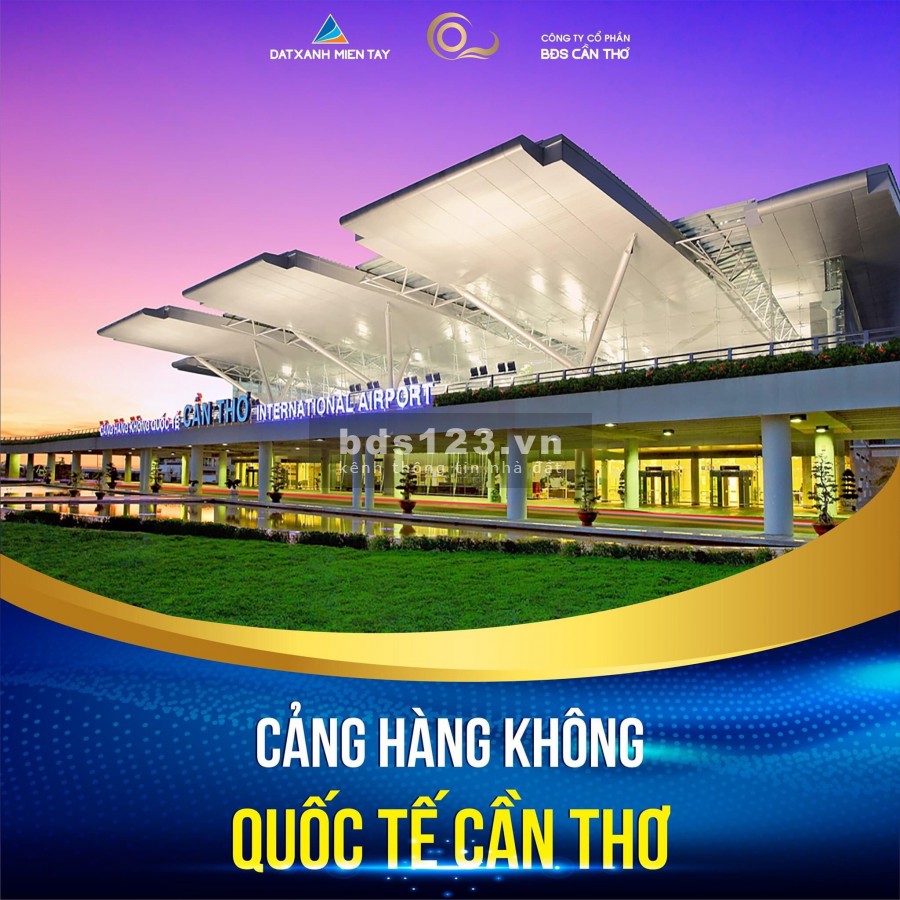 Bán nền biệt thự 290 mét vuông mặt tiền view 100% sông Hậu, sổ đỏ chính chủ