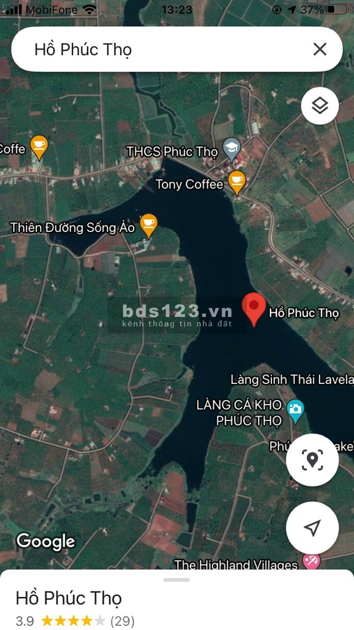 Gã đất view hồ Phúc Thọ . giá yêu thương cho anh chị tim khu nghỉ dưỡng Ven Đà Lạt