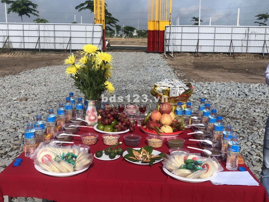 Bán đất KDC The Sun Lai Uyen Bàu Bàng, Bình Dương, đã có sổ hồng dt 80m2 giá 880 triệu/nên