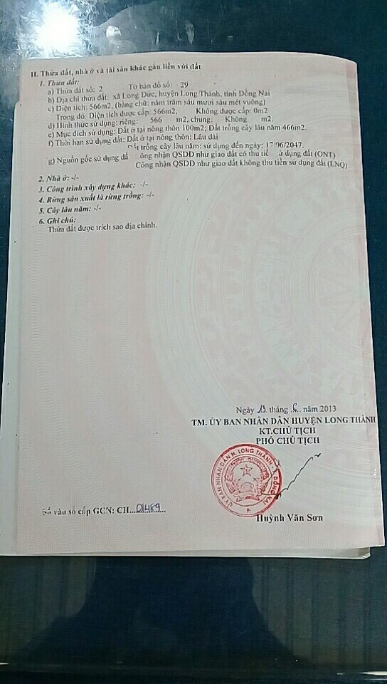 Bán lô đất vị trí đẹp tại trung tâm Long Thành tỉnh Đồng…