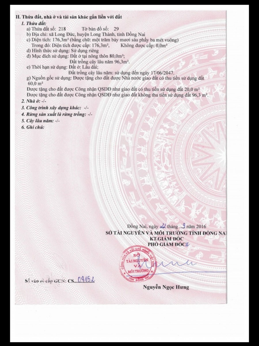 Bán lô đất vị trí đẹp tại trung tâm Long Thành tỉnh Đồng…