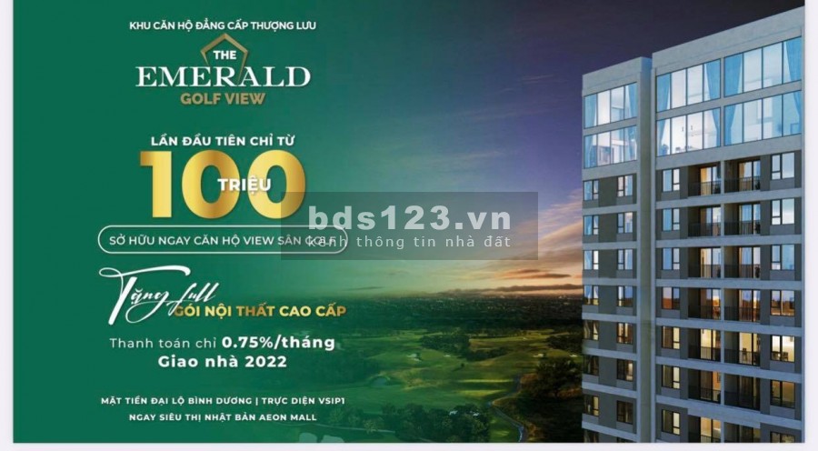 20 căn duy nhất được hưởng chính sách đột phá chỉ thanh toán 100 triệu - The Emerald Golf View