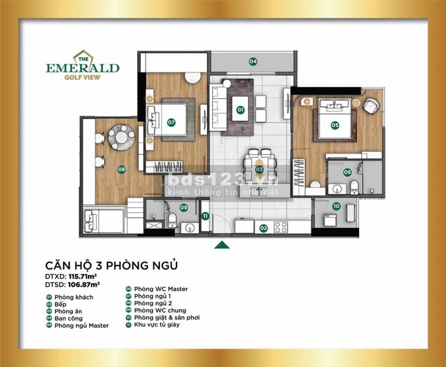 20 căn duy nhất được hưởng chính sách đột phá chỉ thanh toán 100 triệu - The Emerald Golf View
