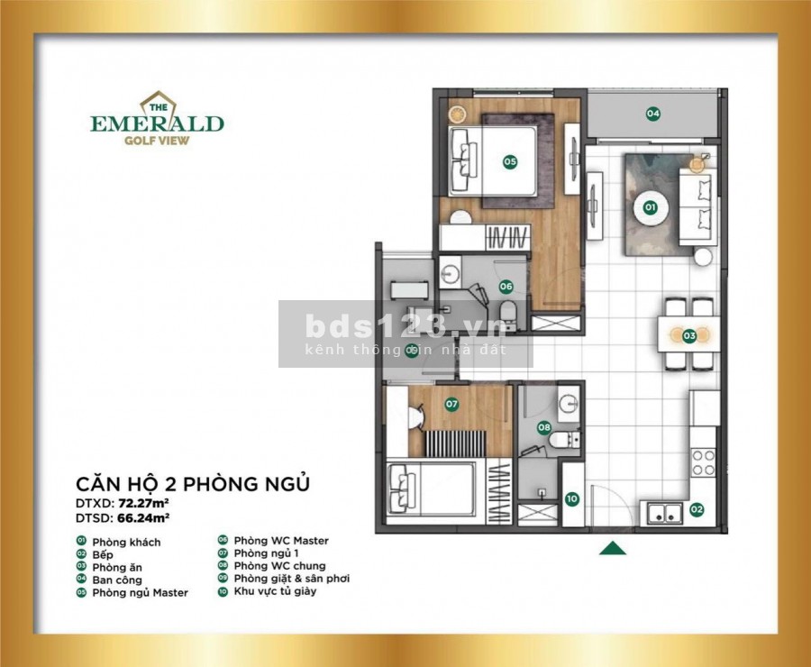 20 căn duy nhất được hưởng chính sách đột phá chỉ thanh toán 100 triệu - The Emerald Golf View