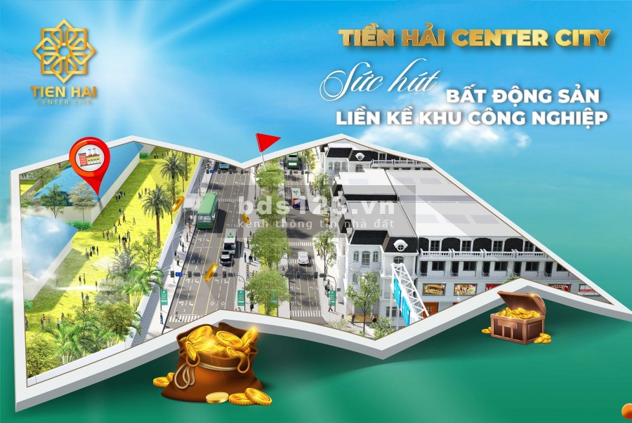 Đất nền sổ đỏ Tiền Hải dự án Tiền hải Center city Thái Bình, pháp lí sạch đầy đủ