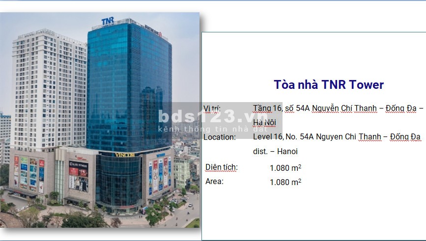 Cho thuê văn phòng có đầy đủ tiện ích, công năng mặt tiền 54A Nguyễn Chí Thanh