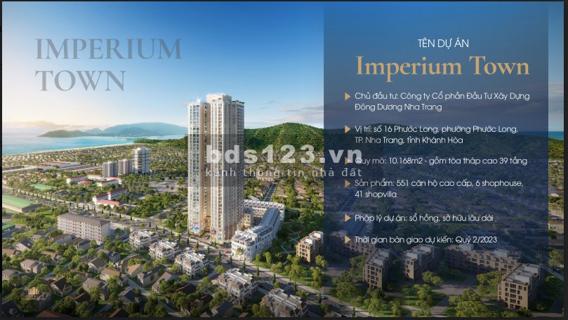 Sở Hữu Lâu Dài Căn Hộ Imperium Town Nha Trang, giá bán chỉ từ 1,5 tỷ/ căn