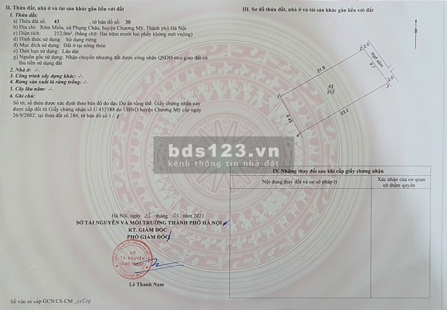 Trống đất thổ cư chính chủ cần bán nhanh xã Phụng Châu, Chương Mỹ, giá thoả thuận
