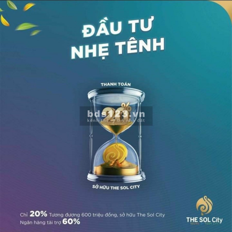 Mở bán nền,nhà phố dự án The Sol City-Long An, ngân hàng hỗ trợ 65%