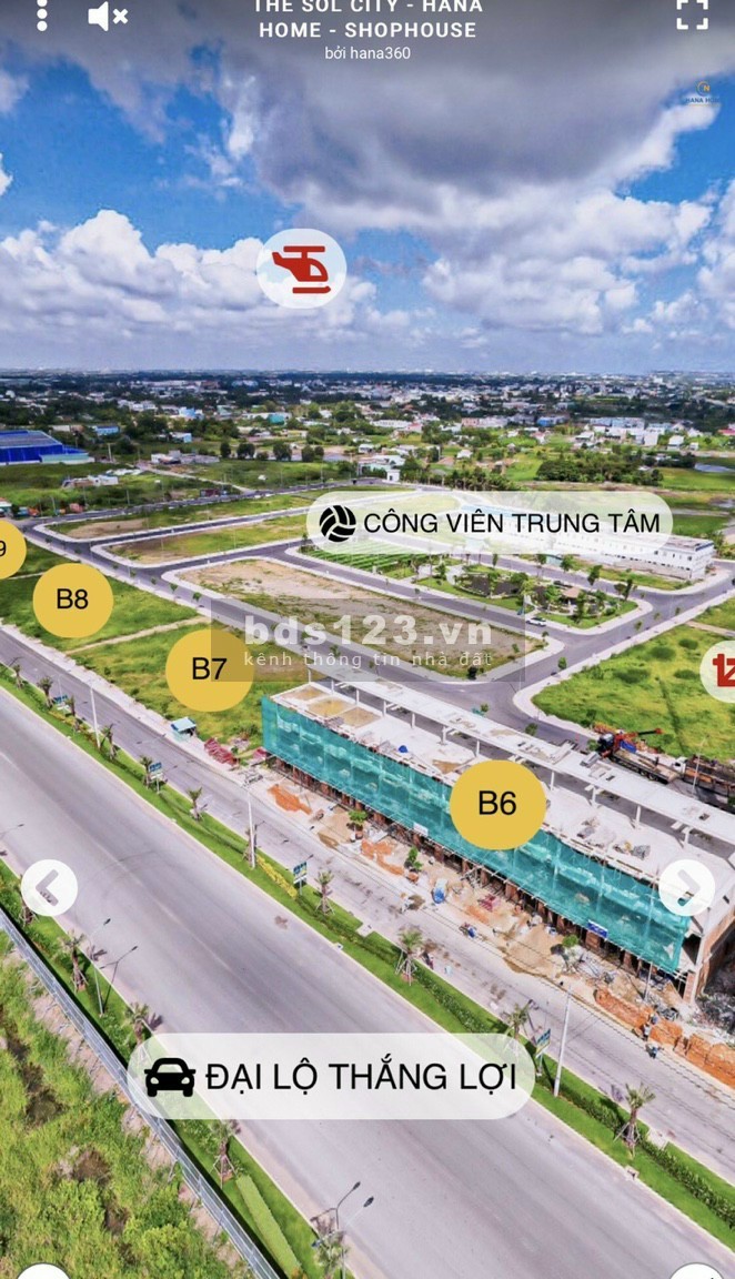 Shophouse hàng nội bộ, tiếp giáp đại lộ 50m, cách cao tốc Bến Lức Long Thành 2km