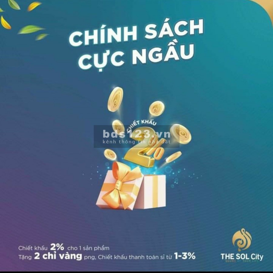 Mở bán nền,nhà phố dự án The Sol City-Long An, ngân hàng hỗ trợ 65%