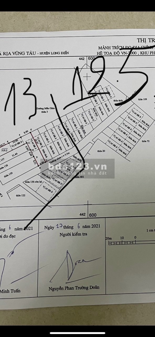 Mới ra lò 22 lô đất long hải sổ riêng công chứng ngay giá 12tr5-13tr/m2 mặt tiền nhựa 15m LH 0903 066 813