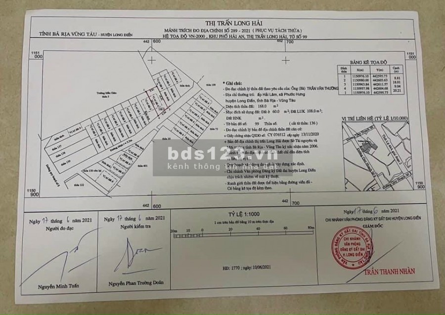 Mới ra lò 22 lô đất long hải sổ riêng công chứng ngay giá 12tr5-13tr/m2 mặt tiền nhựa 15m LH 0903 066 813