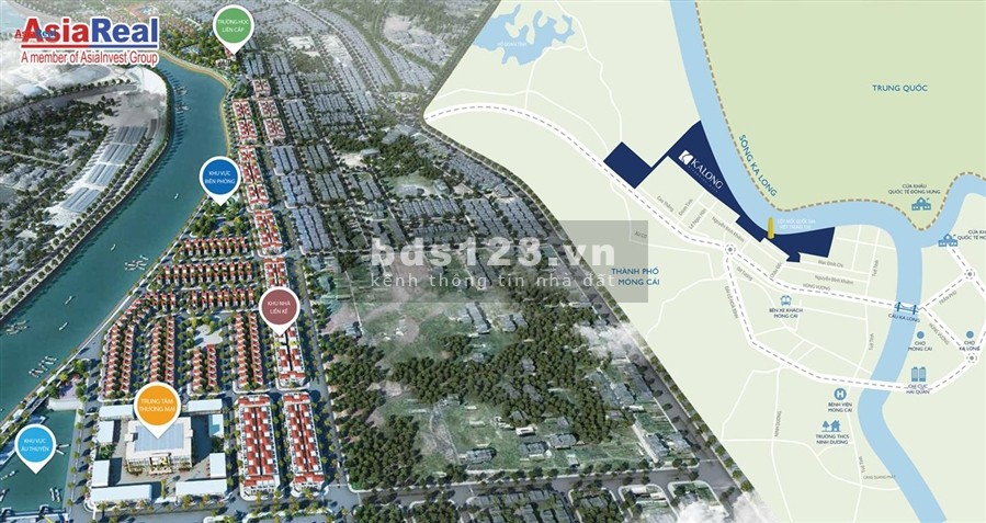Bán liền kề Móng Cái Royal Riverside City cạnh cảng ICD Thành Đạt, sổ đỏ chính củ, từ 19 triệu/m2