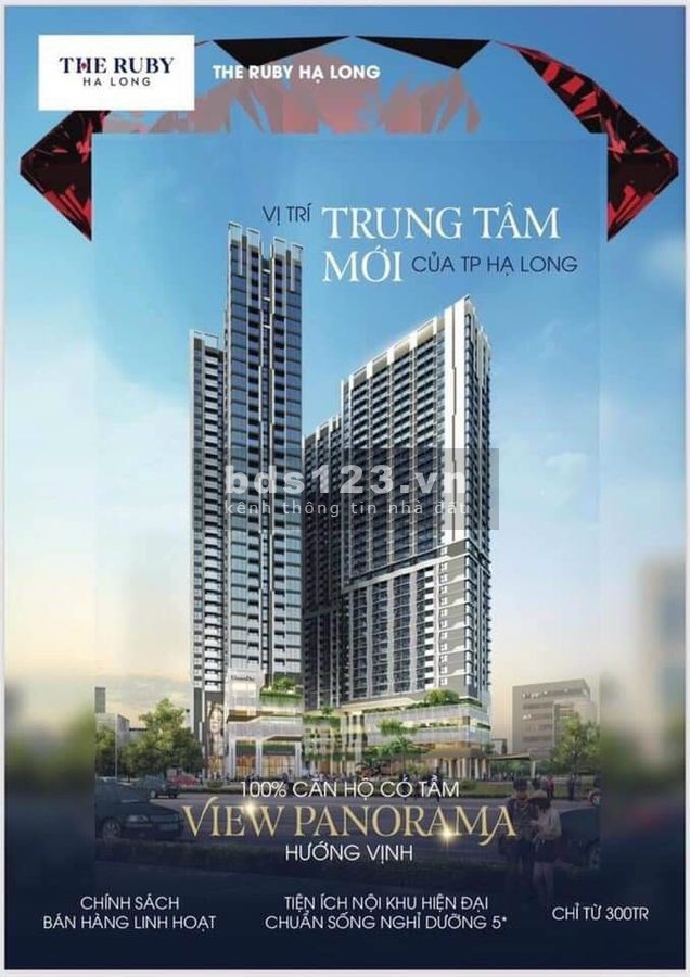 Căn Studio view biển dự án The Ruby Hạ Long, giá bán 1.043 tỷ, pháp lí chuẩn
