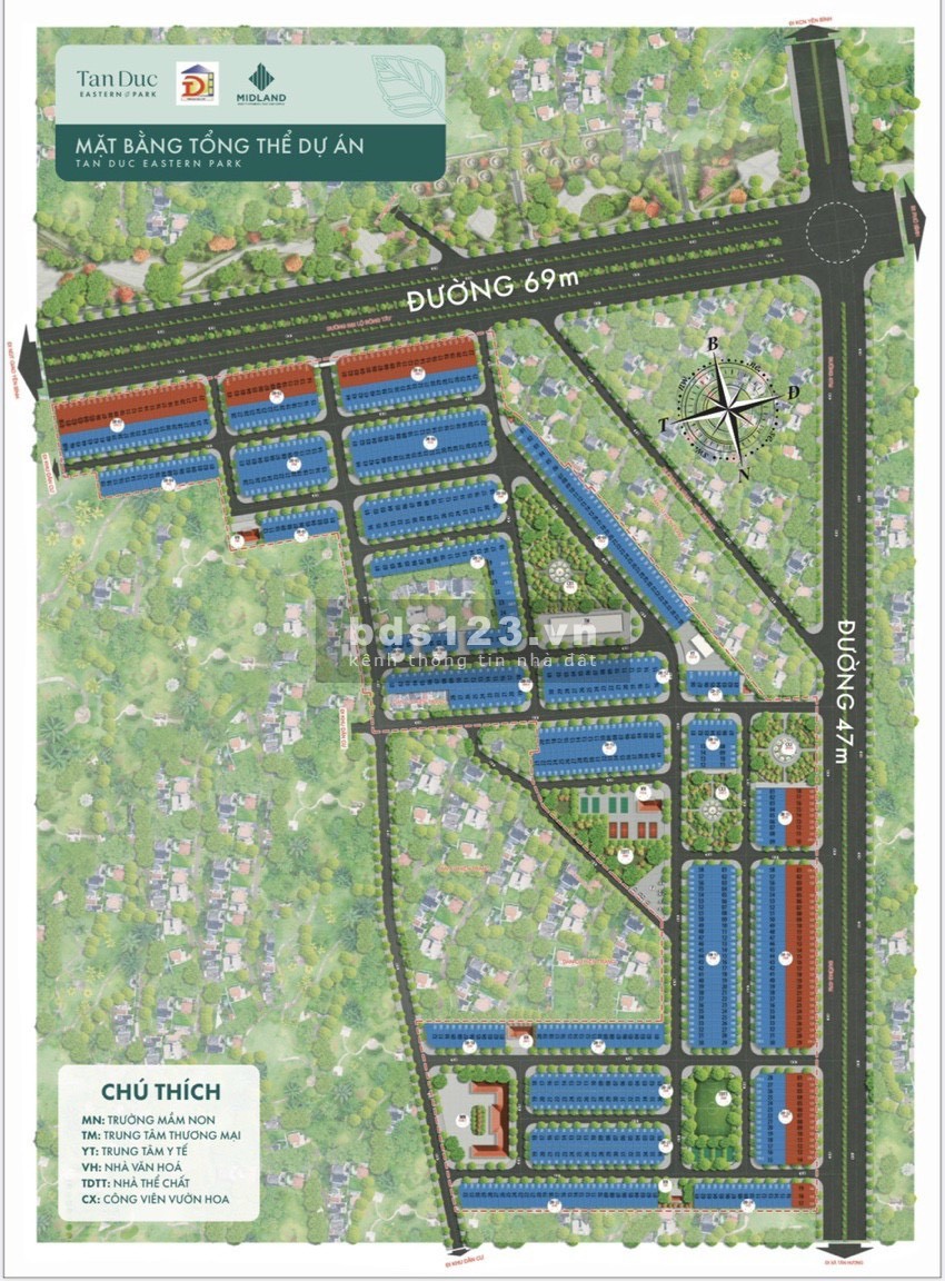 Bán khu đô thị Tấn Đức JSC CK8% Ngân hàng hỗ trợ LS0% trong 12 tháng Giá chỉ 980tr