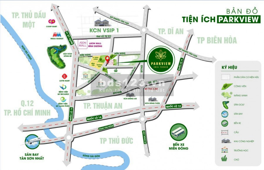 Iris Tower - 1,1 tỷ sở hữu căn hộ 2 phòng ngủ ngay trung tâm Thuận An. Thanh toán 220 triệu đến khi nhận nhà