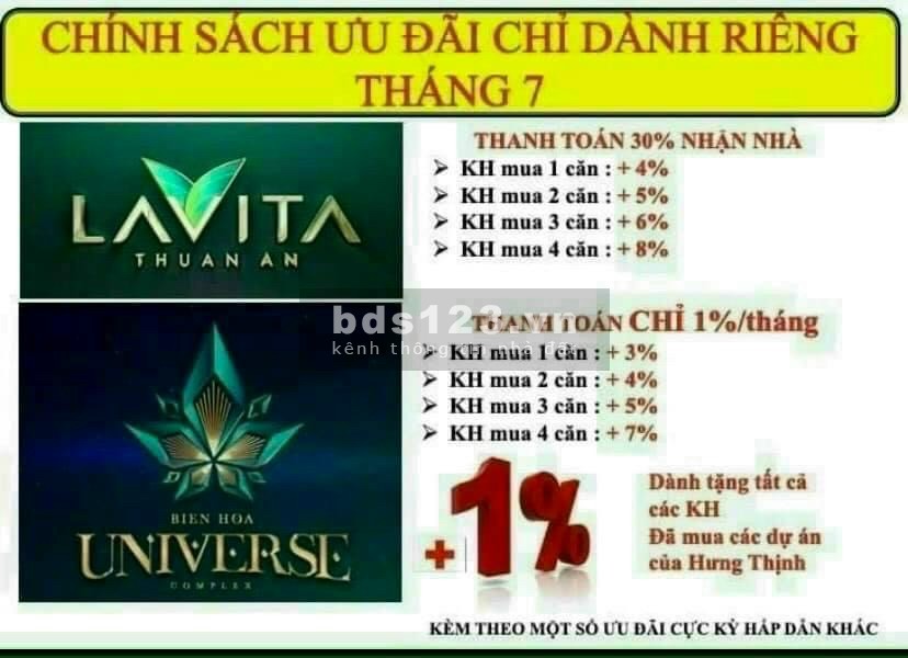 Suất nội bộ căn 2PN đẹp Bien Hoa Universe Complex, ngân hàng hỗ trợ lên đến 70%