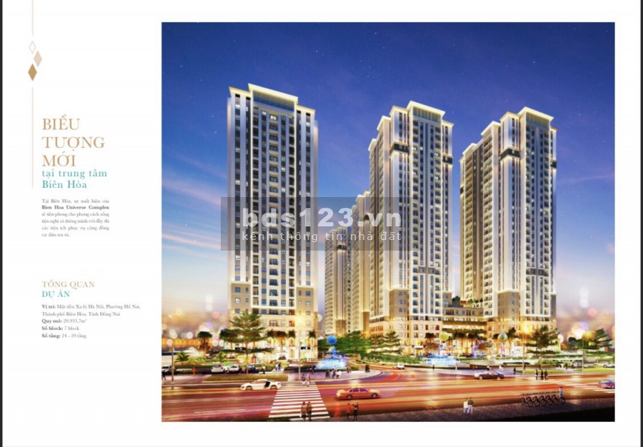 Băn căn hộ Biên Hoà Universe Complex 2 phòng ngủ, giá cực xịn giá 1.7 tỷ, chiết khấu cao