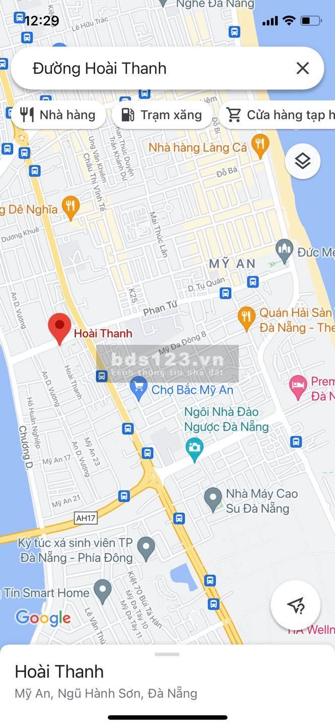 Bán nhà 2 mê mặt tiền đường 7m5 Hoài Thanh phường mỹ an, gần cầu Trần Lý, Đà Nẵng