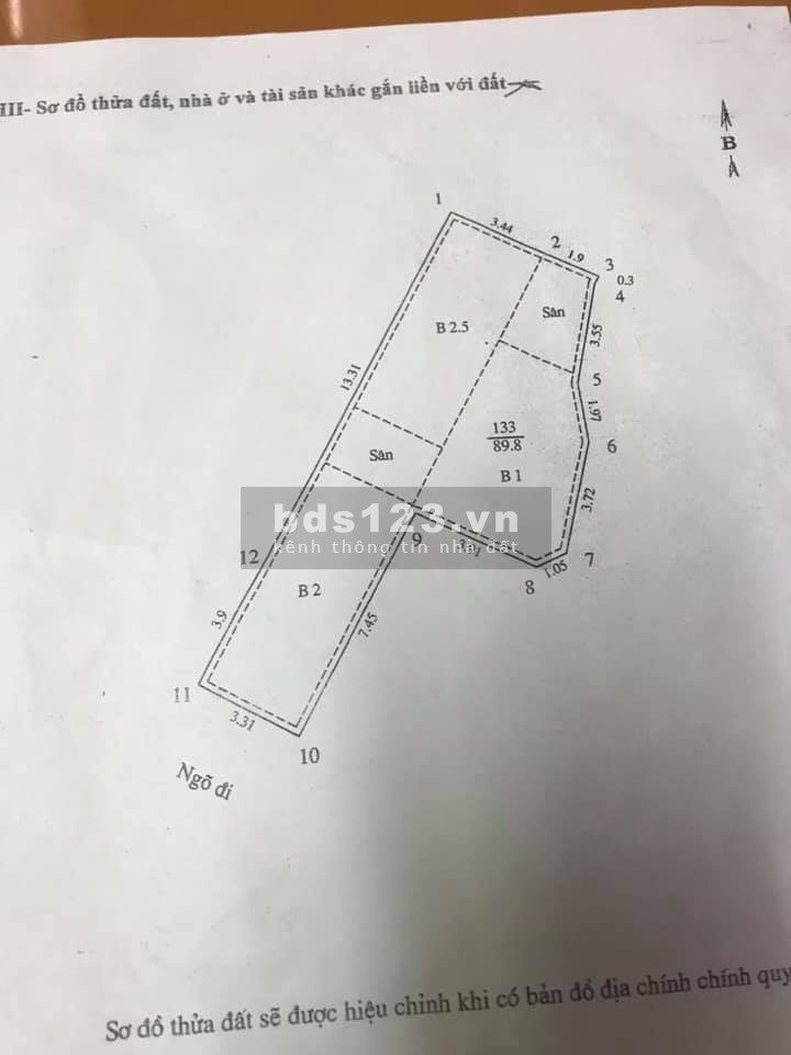 Nhà giá rất hợp lý để đầu tư KD và xây CCMN cho thuê ở Trương Định, 90m2, 2 mặt thoáng giá 5.6 tỷ