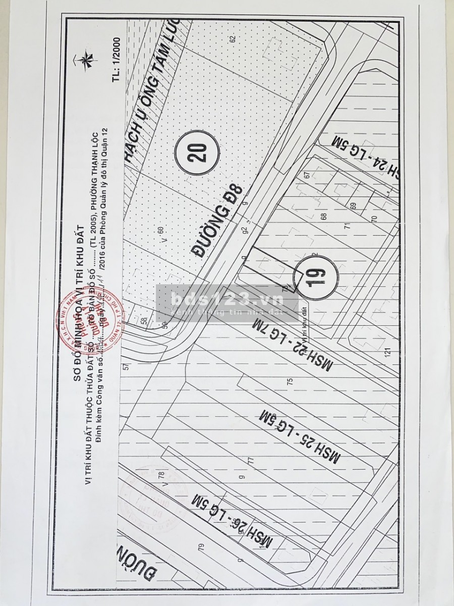 Nhà nát 55/22/2 Đường TL 50 P. Thạnh Lộc Q12 diện tích 170m2 ngang 8m