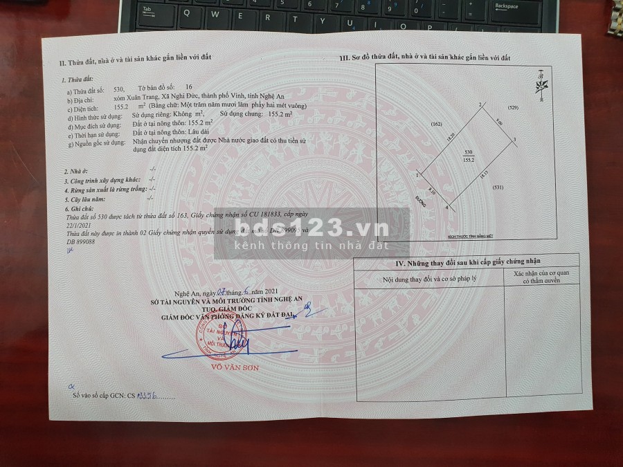 Đất Nghi Đức thành phố Vinh tỉnh Nghệ An, liên hệ chính chủ 0846603222