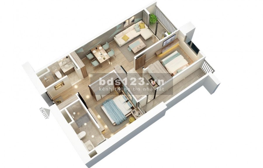 Bán căn hộ cao cấp 2PN -2 WC tại mặt đường Tố Hữu - Hà Đông, hỗ trợ trả góp 0% lãi suất
