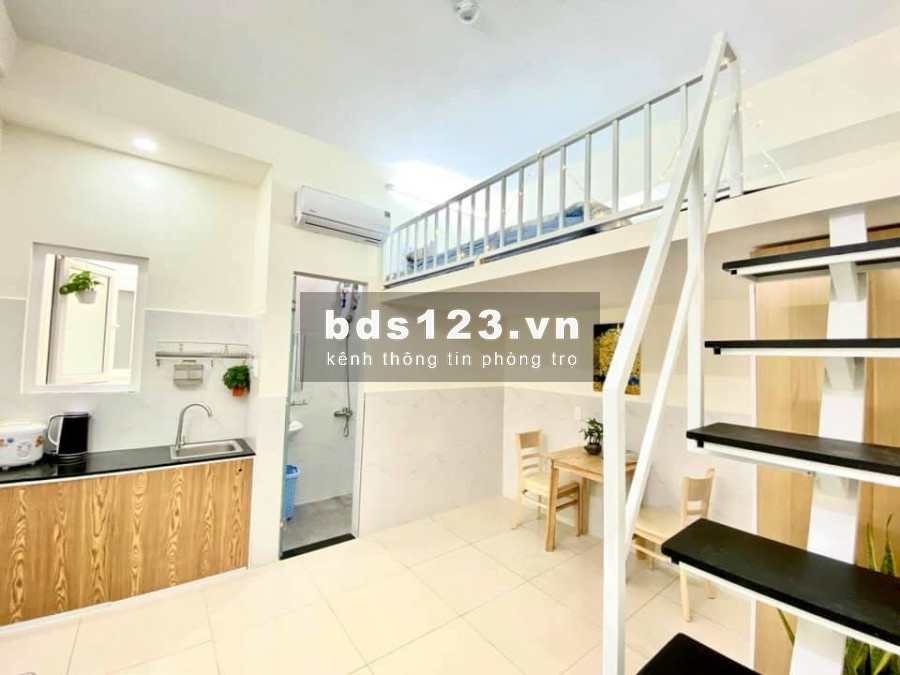 Căn hộ dịch vụ có gác mới 100% Quận Bình Thạnh, có sẵn đầy đủ tiện nghi