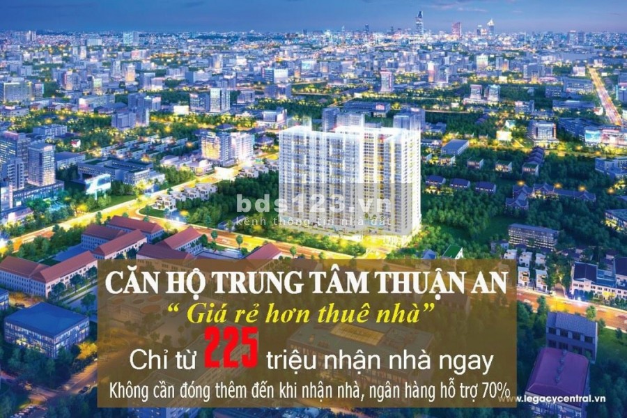 Căn hộ cao cấp Legacy Central trung tâm Thuận An giá bán chỉ 900 triệu căn 1 PN