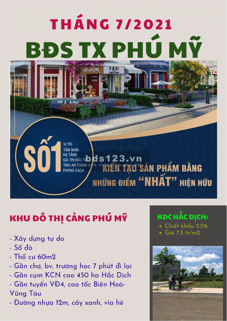 Thanh lí đất thổ cư bên cụm KCN cao 450 ha Hắc Dịch, BRVT