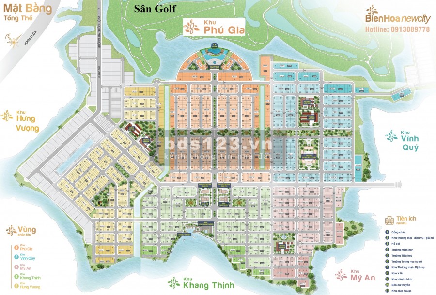 Đất sân golf Long Thành, TP Biên Hòa, Biên Hòa New City, 1000m2 sổ đỏ trao tay