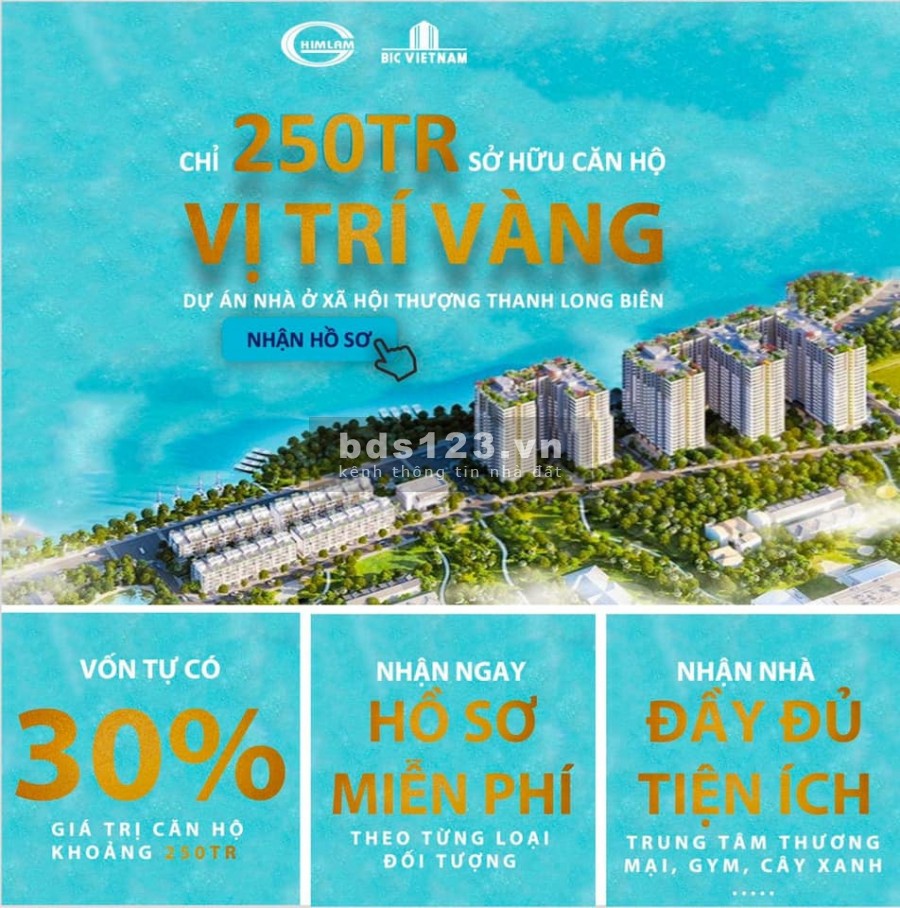 Tiếp nhận hồ sơ Đợt 1 dự án NOXH Himlam Thượng Thanh, Long Biên