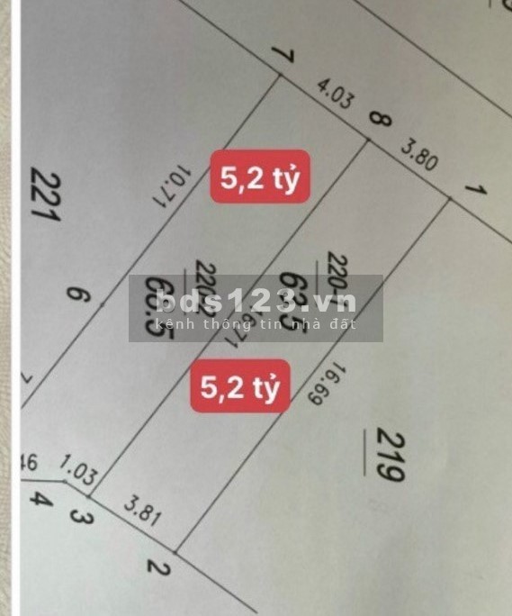 Bán mảnh đất ngõ 674 Nguyễn Văn Cừ, phường Gia Thụy, Long Biên, dt 132m2, mt 7.8m