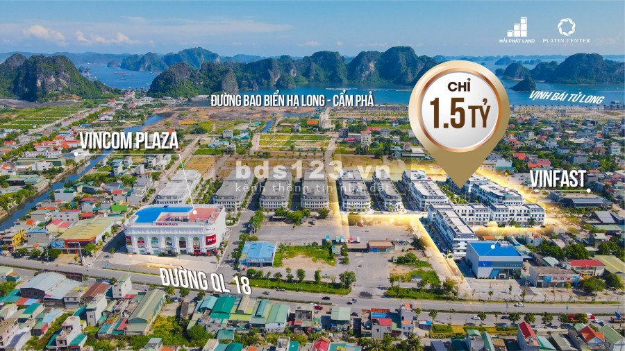 Bán căn góc 3 mặt thoáng đẹp nhất dự án SH Platin Center Cẩm Phả, sổ sẵn