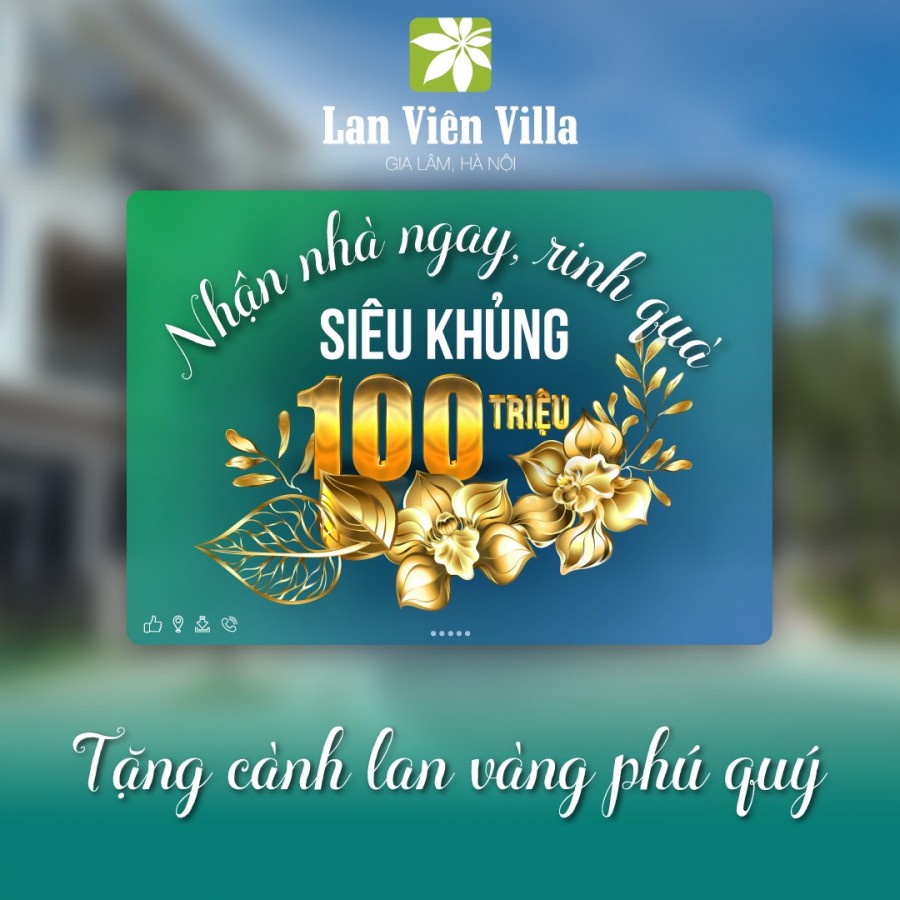Nhận nhà ngay, rinh quá siêu khủng tại Lan Viên Villa, thiết kế hiện đại, mặt tiền lớn