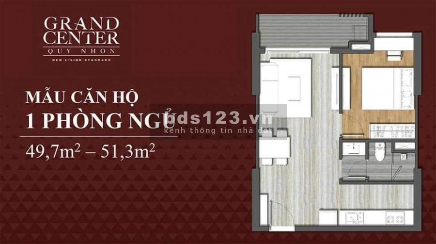 Chính chủ bán gấp căn 1PN cao cấp, tặng 1 năm phí quản lý, cc Grand Center Quy Nhơn
