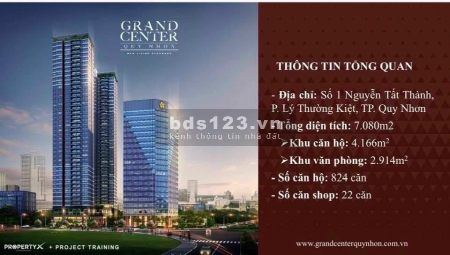 Chính chủ bán gấp căn 1PN cao cấp, tặng 1 năm phí quản lý, cc Grand Center Quy Nhơn