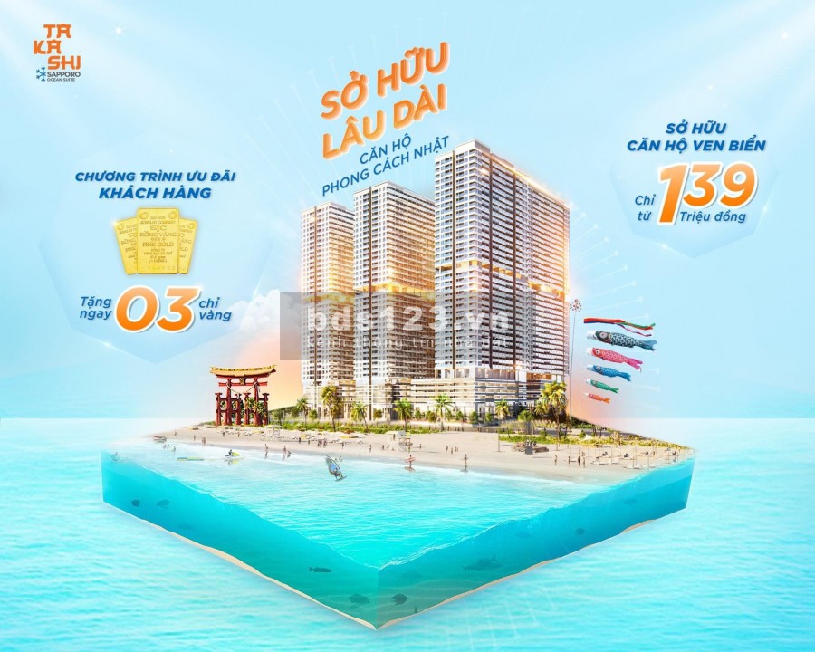 Căn Hộ Nghỉ Dưỡng Sở Hữu Lâu Dài View Biển Tại Vịnh Quy Nhơn, chung cư Takashi Ocean Suite