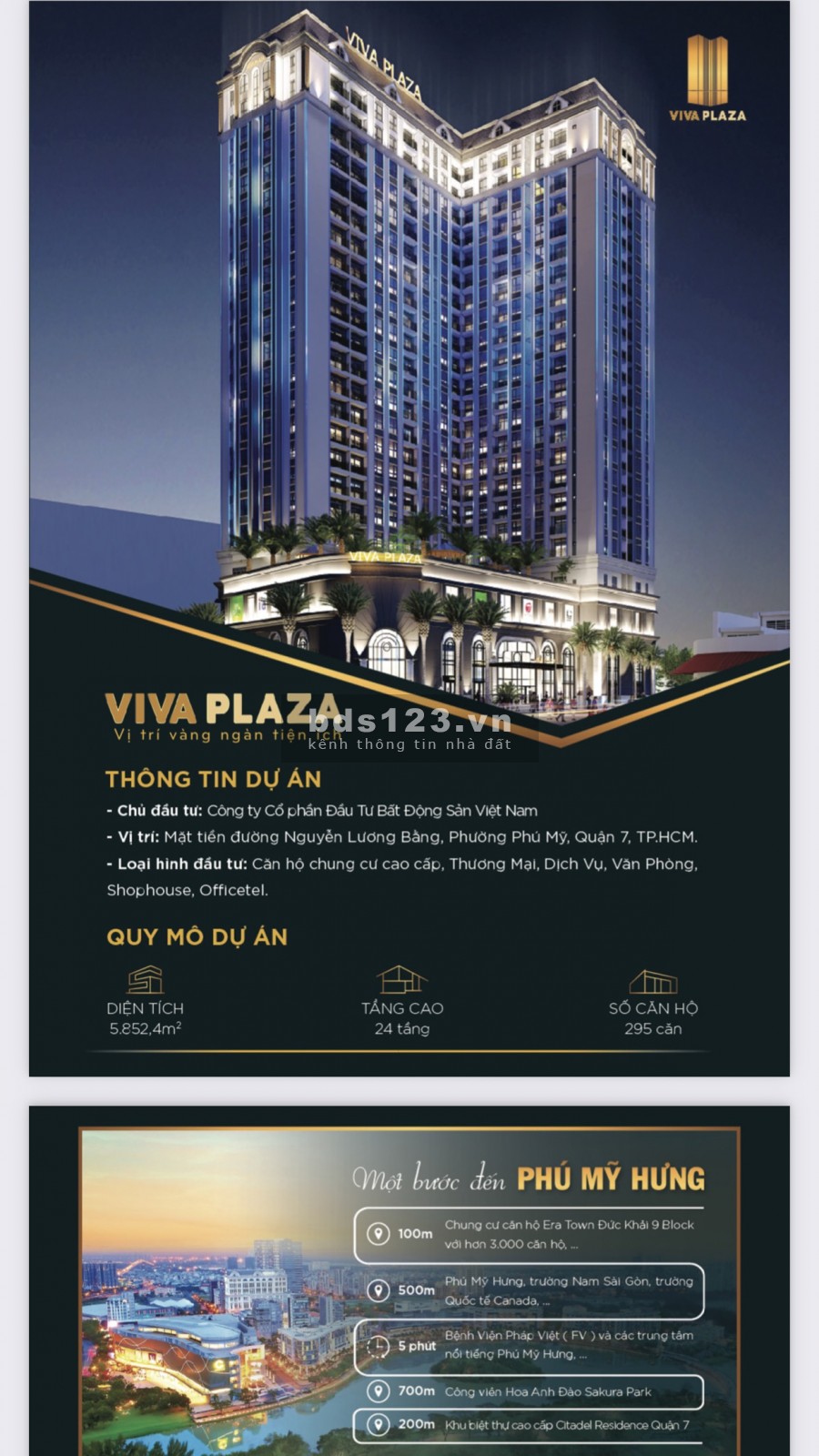 Bán căn hộ chung cư VIVA Plaza, Quận 7 Phú Mỹ Hưng, ngân hàng hỗ trợ 75%