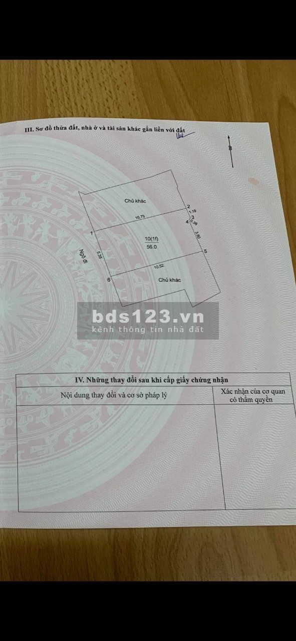 Cần bán nhà mặt phố Hai Bà Trưng dt 56m2, 2 tầng, giá bán 4,2 tỷ chính chủ